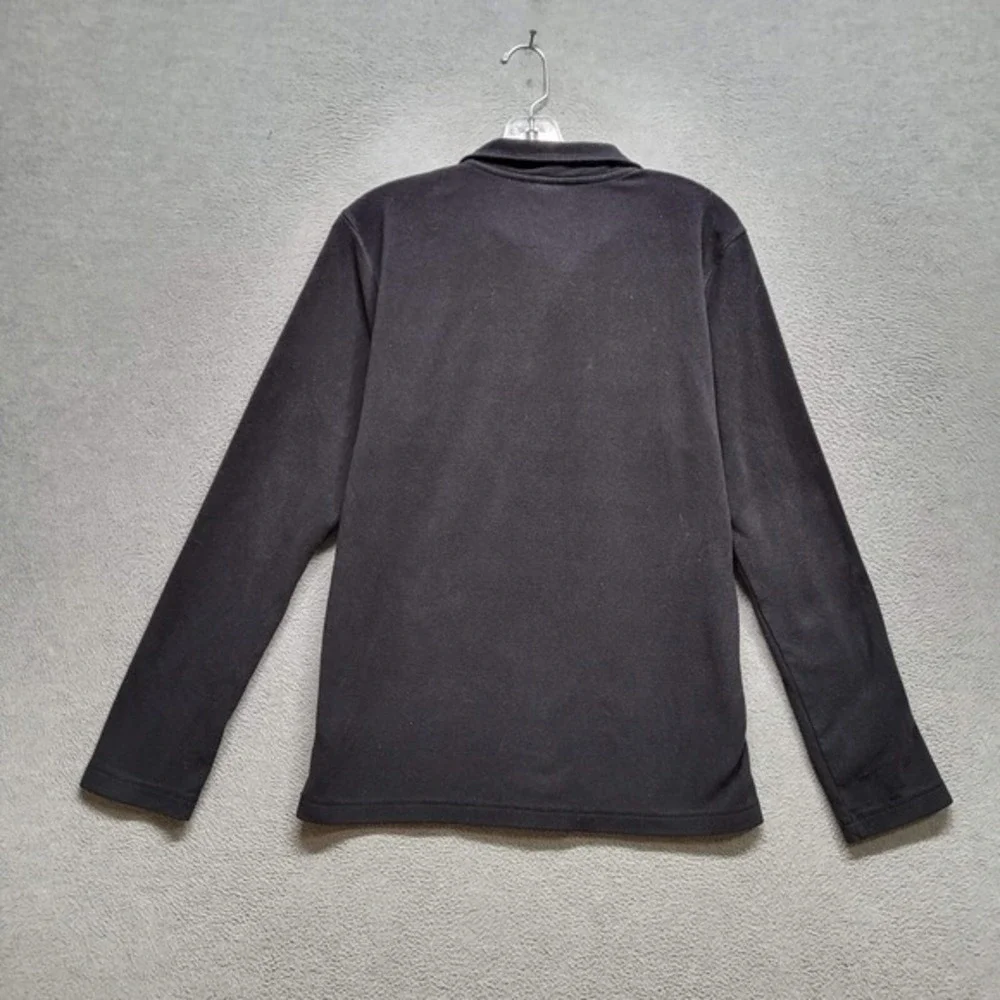 The North Face Men Sweatshirt Small Black Fleece 1/2 Zip Logo Mock Neck Pullover